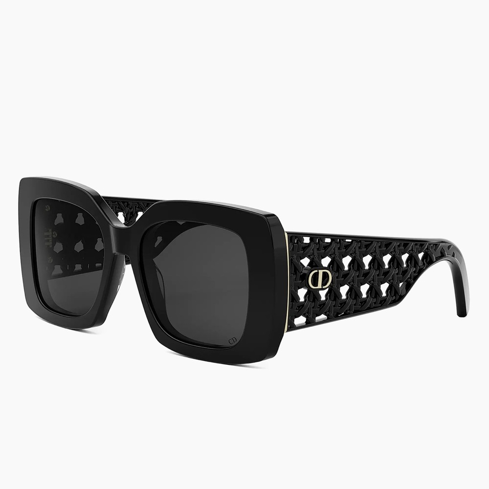 Dior Black Oversized Sunglasses with Geometric Cutout